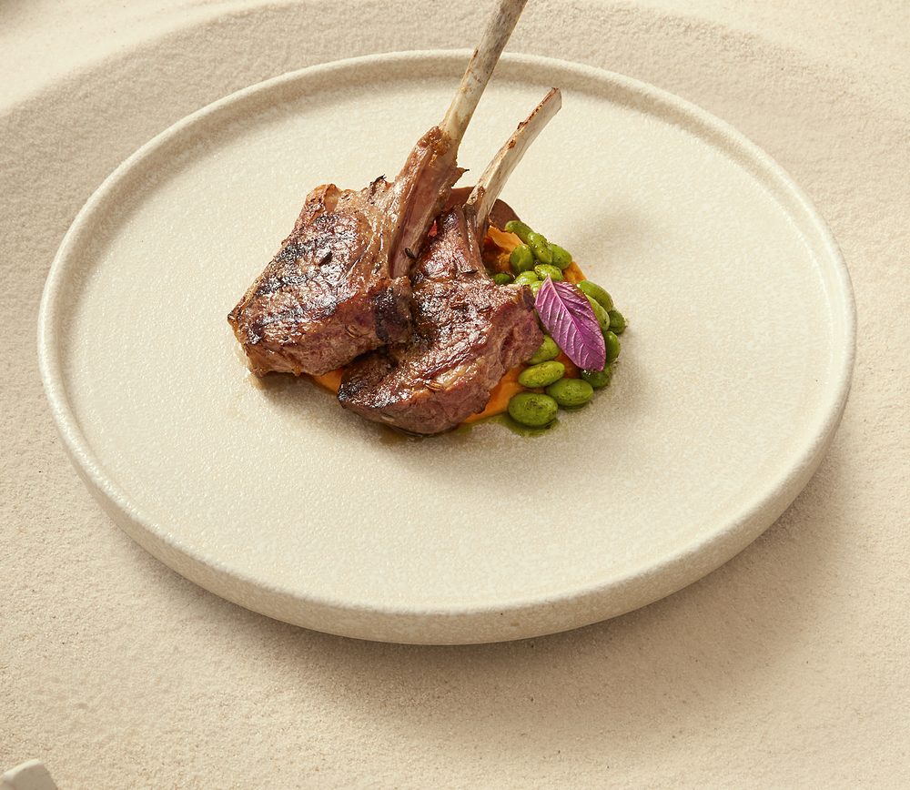 Roast rack of lamb
